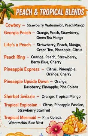 Peach & Tropical blends