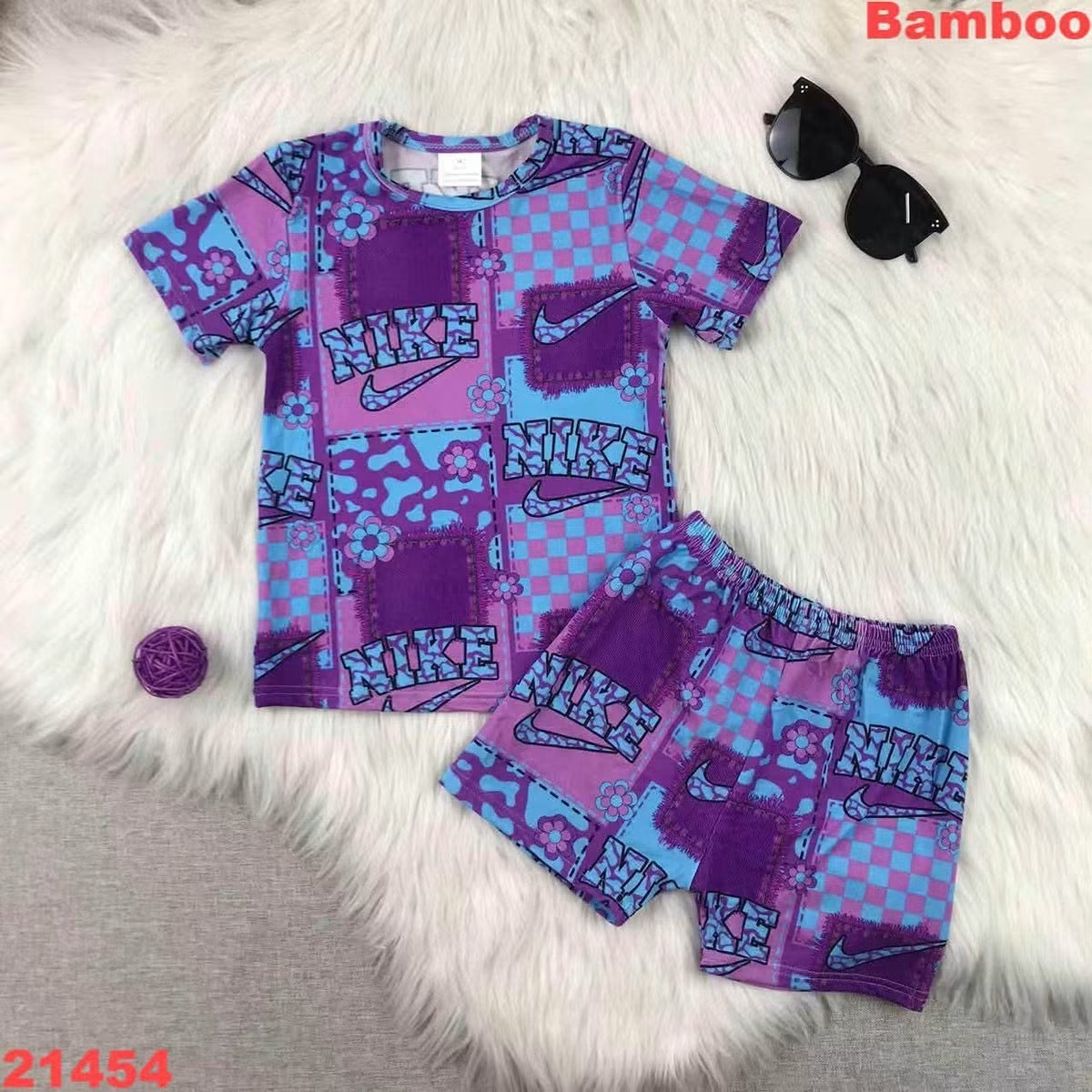 Purple cheetah set