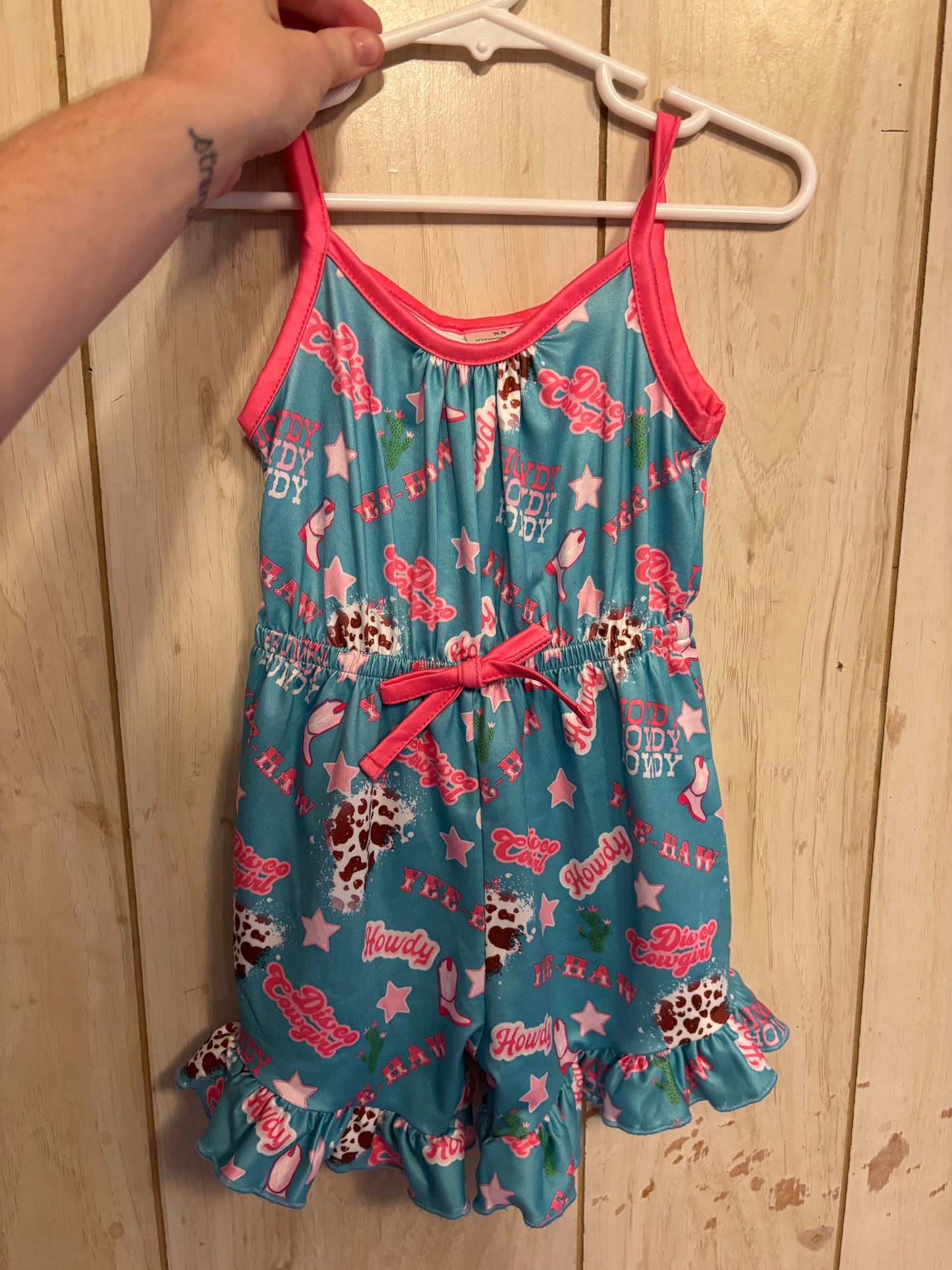 Disco cowgirl romper