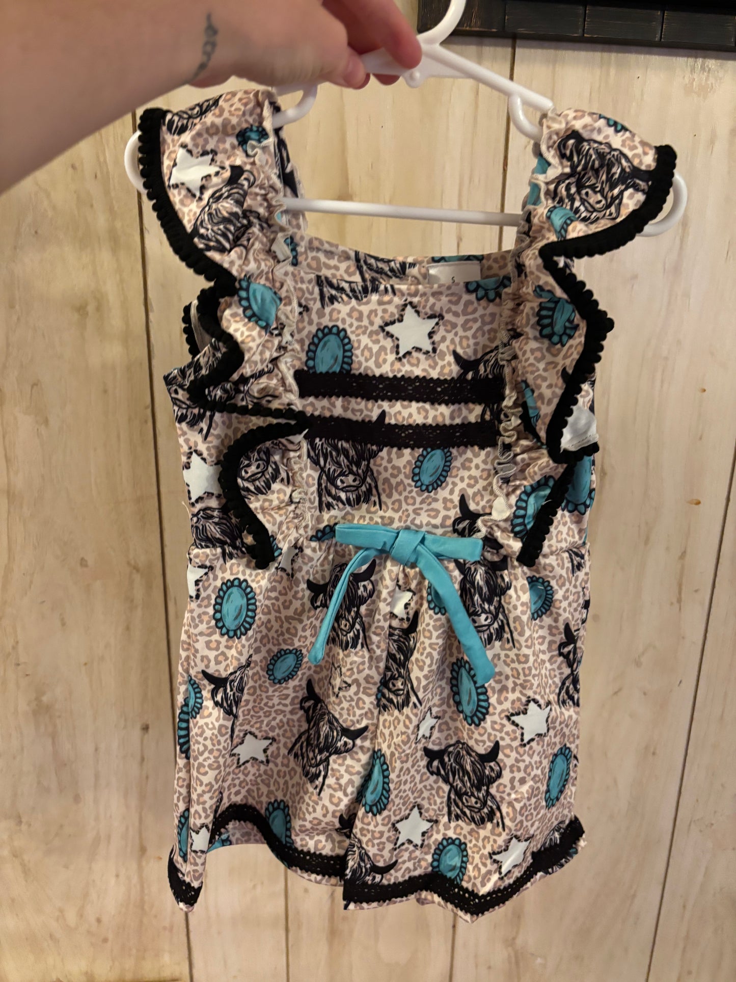 Western cow romper