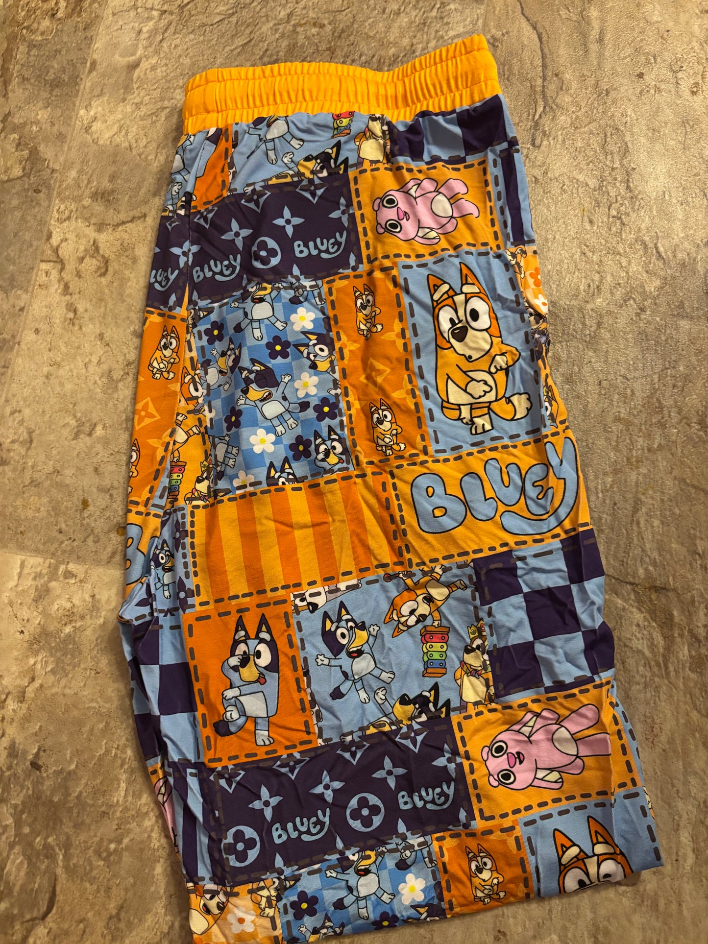 Orange bluey adult jogger set