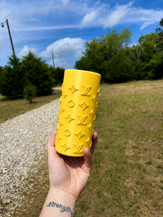 Yellow slim koozie