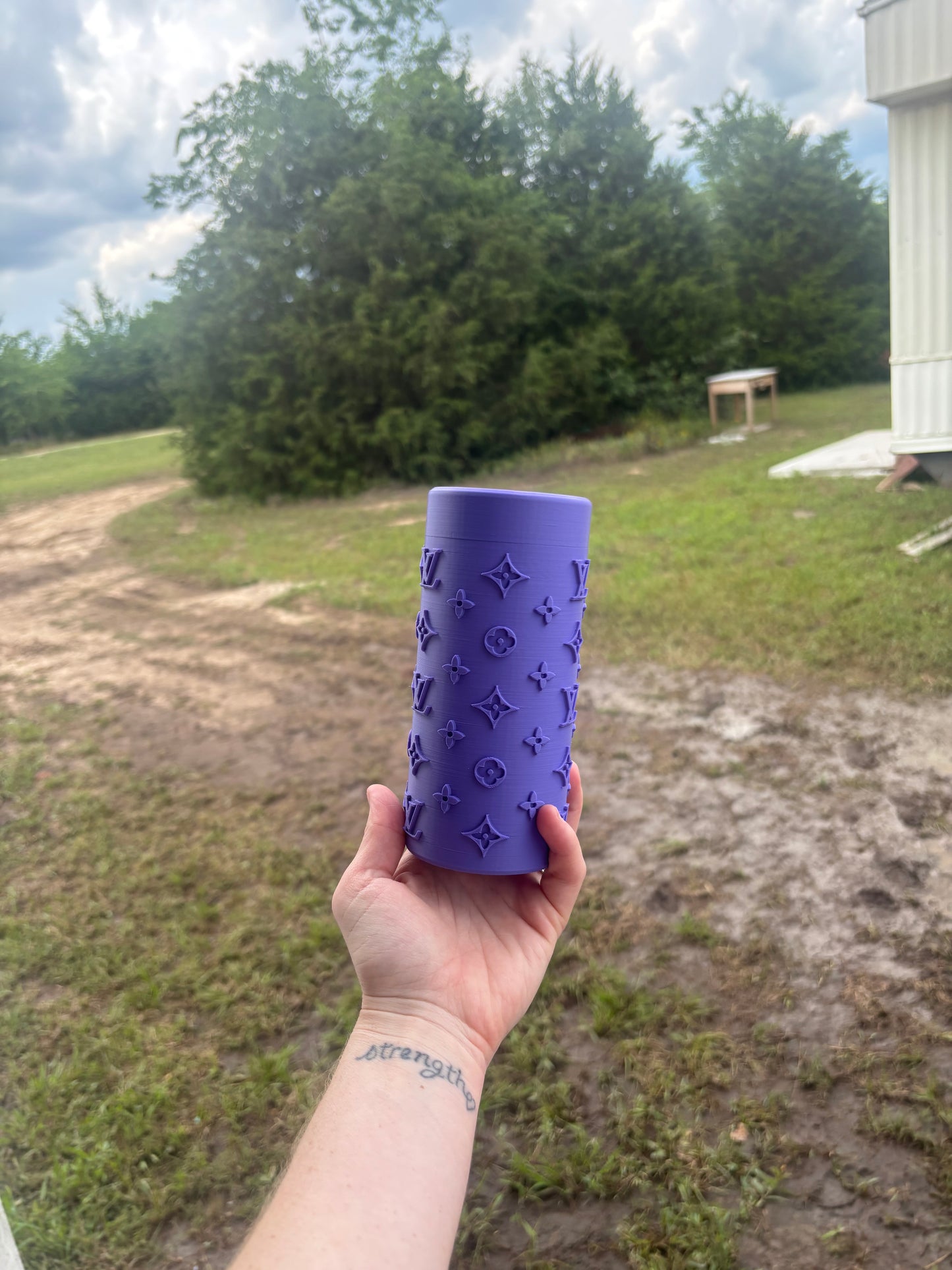 Purple 12oz koozie