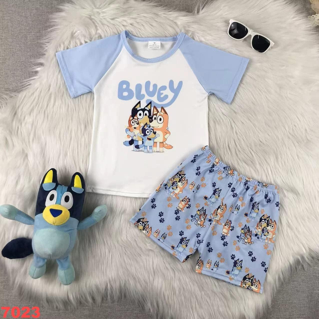 Blue bluey set