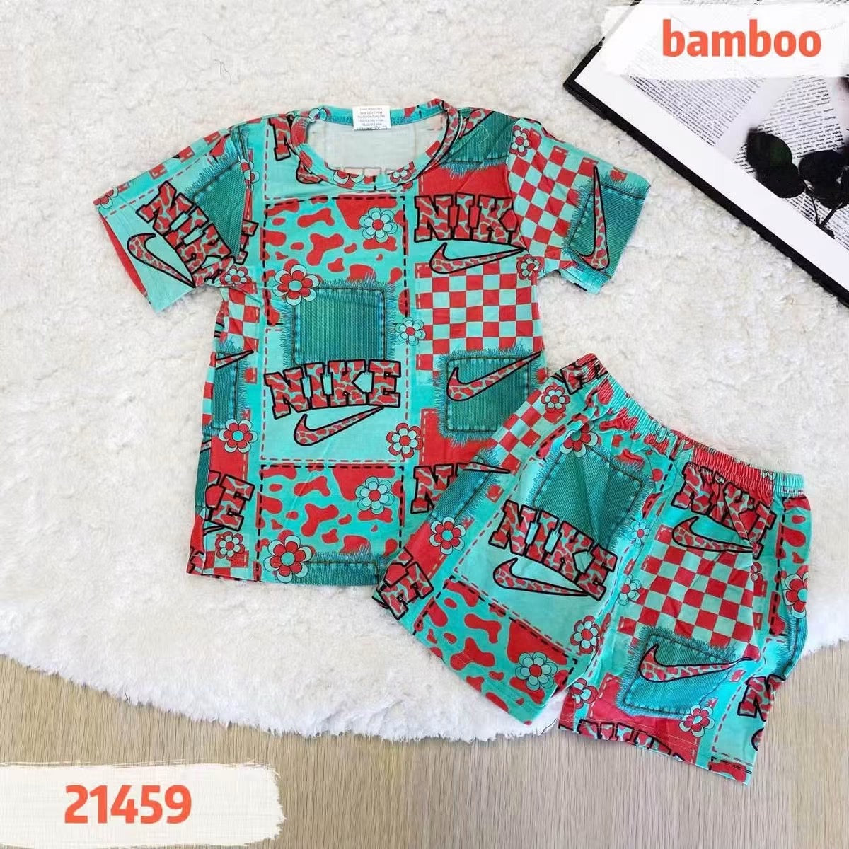 Turquoise pink cheetah set