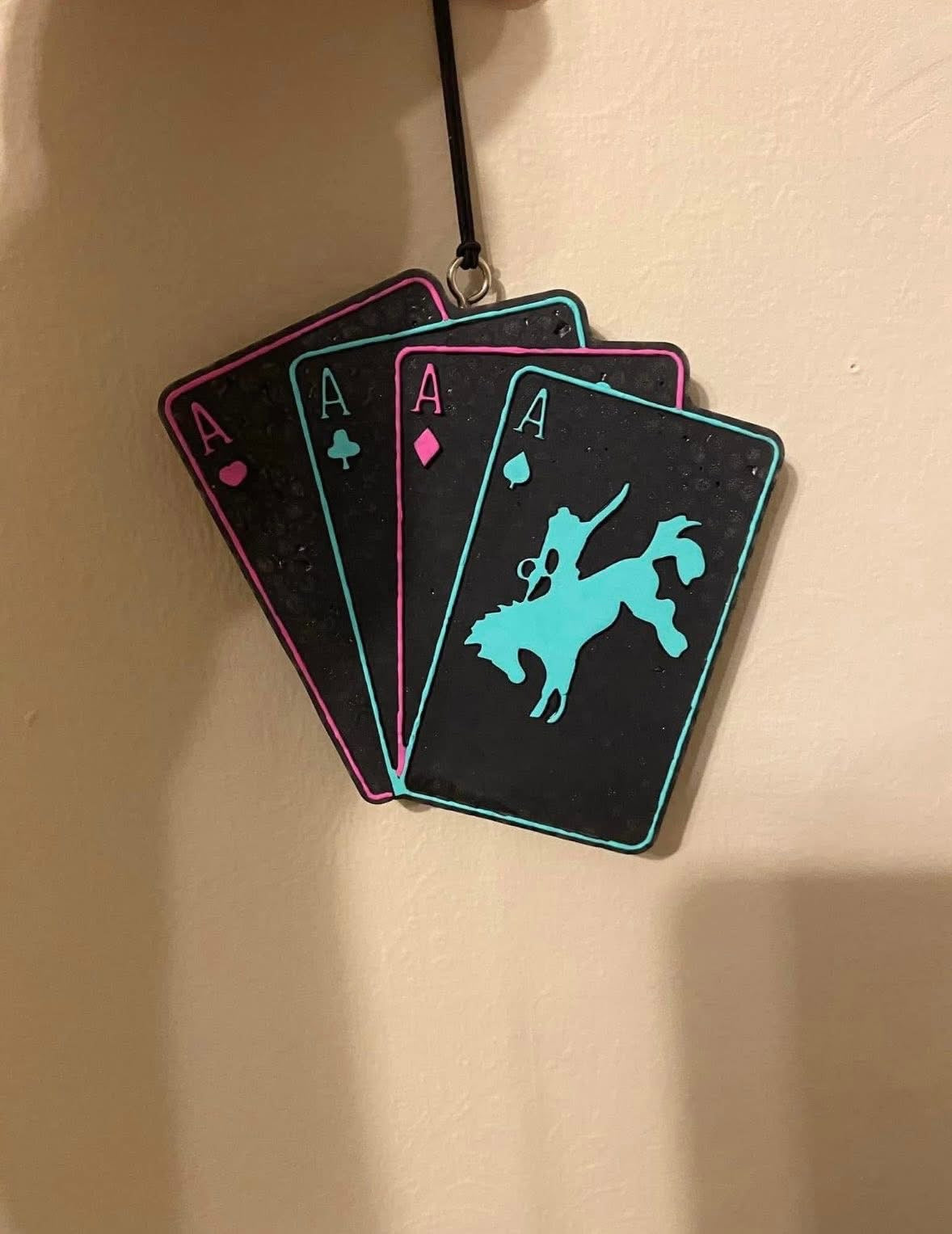 Pink and blue western cards