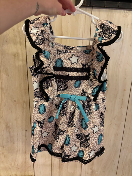 Western cow romper